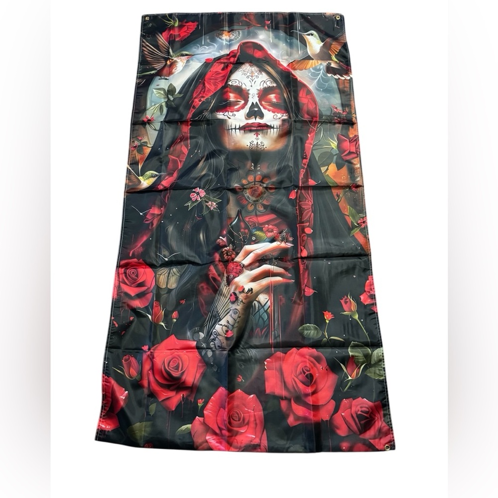 Day of the dead sugar skull backdrop 63x32"